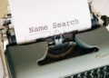 Name Search text written inside a Typing machine